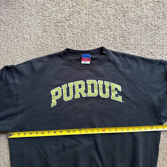 Purdue Sweater Mens XL Crewneck Pullover Black Champion Long Sleeve - Picture 6 of 10